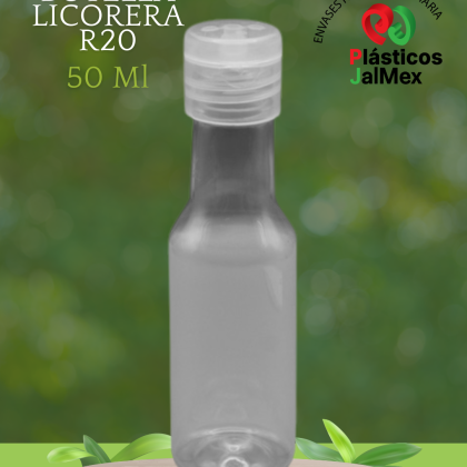 Botella 50 ml Licorera R20 transparente