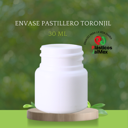 Envase pastillero toronjil 30 ml blanco