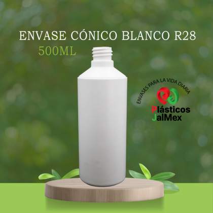 Envase Cónico 500 ml R28 Blanco